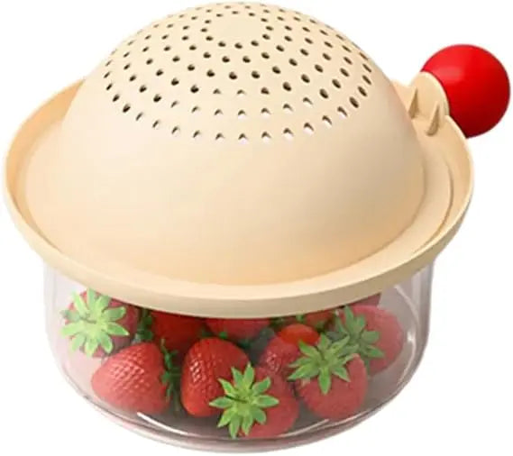 2 Layer Colander Home Decoration Kitchen Food Container Multifunctions for Fruit Washer Elegant Quick Drain Fruit Vegetable Bask