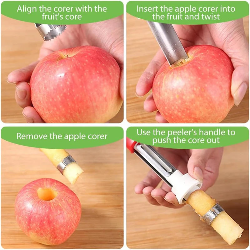 2-in-1 Apple Corer & Slicer - Christmas Baking Essentials for Holiday Desserts & Fruit Platters kitchen utensils