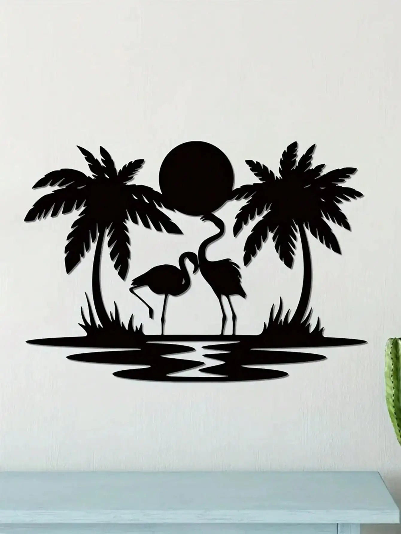Swan Couple Wall Decoration (Wall Sculpture) | Gorgeous Ornament for Living Room/Door/Bedroom | Halloween & Christmas Gift