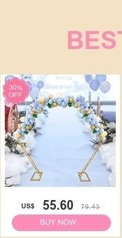 Gold Wedding Decoration Arch Door Square Metal Flower Rack with Bases Background Decorative Frame Party Wedding Supplies
