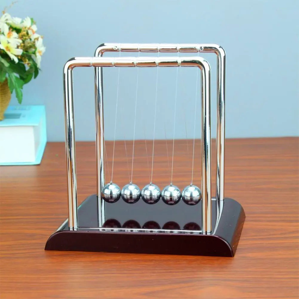 Newtons Cradle Balance Balls Teaching Supplies Physics Science Pendulum Desk Toy Science Physics Gadget for Home and Office