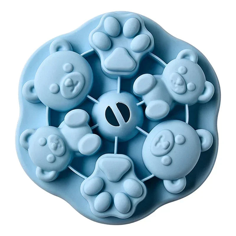 Silicone Cake Mold Steamed Pastry Mold Cartoon Chocolate Mold Baby Auxiliary Food Tools With Lid Cake Decoration Resin
