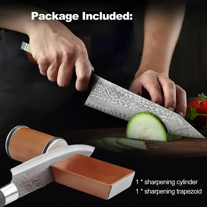 1pc Rolling Tool Sharpener with 15° 20° Magnetic Angles – Industrial Diamond Kitchen Sharpener Set for Easy, Precise Sharpening