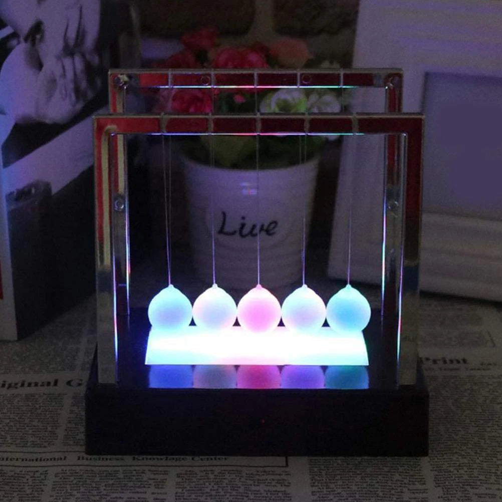 Newtons LED Light Up Newtons Science Kids Toys Balance Balls Desk Toys Home and Decor Newtons
