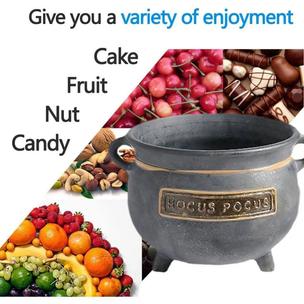 Resin Witches Cauldron Serving Bowls Candy Bucket for Halloween Party Indoor Outdoor Home Kitchen Halloween Party Decorations