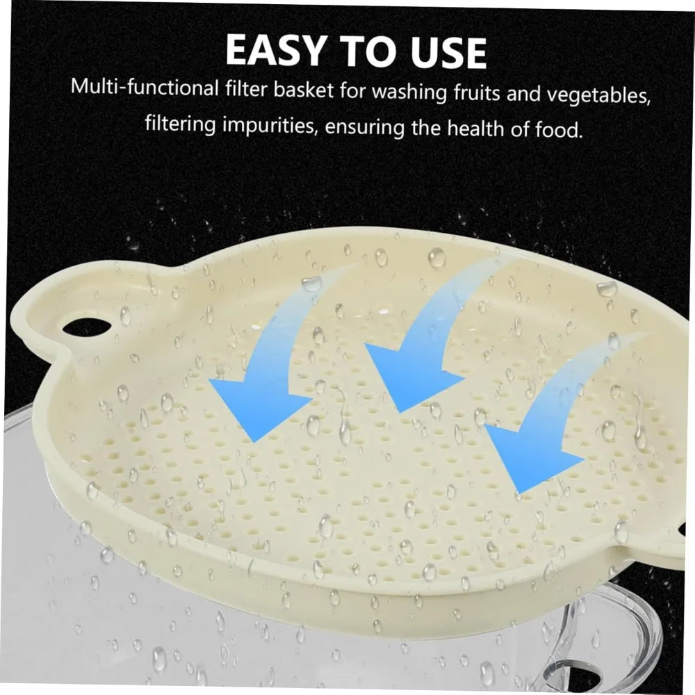 Produce Basket Vegetable Fruit Washing Drain Kitchen Sink Strainer Bowl