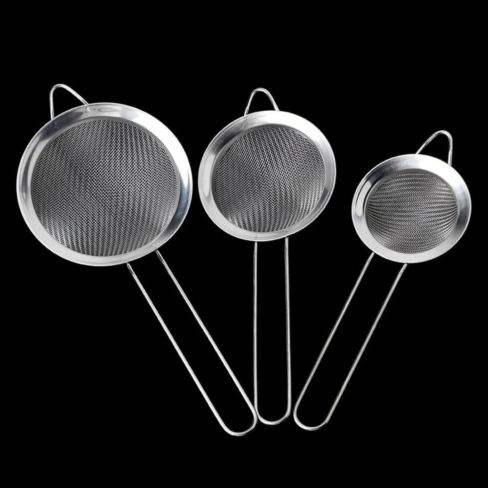 201Stainless Steel Flour Strainer Meshs Colander Kitchen Colander Sieves Cooking Tool For Kitchen Sifting And Filtering