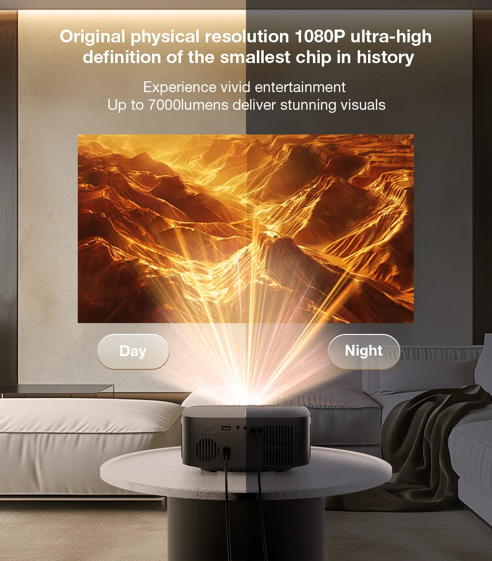 Blitzwolf V10 3" LCD Projector 120-Inch Screen 2.4G/5G Wireless Cast Screen