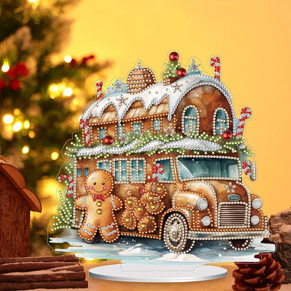 Special Shape Diamond Painting Table Decor Diamond Art Table Decor Christmas Crystal Painting Desktop Kit Gift for Christmas