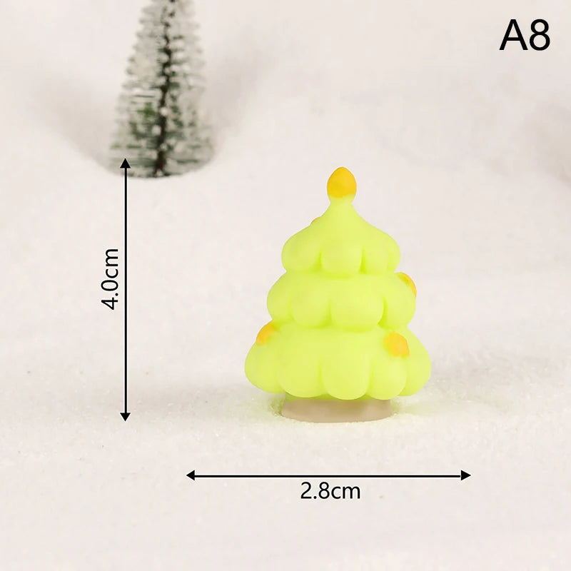 1Pc Mini Christmas Decoration Elk Christmas Figurines Fairy Garden Decor Snow Landscape Model Ornaments Resin Miniatures