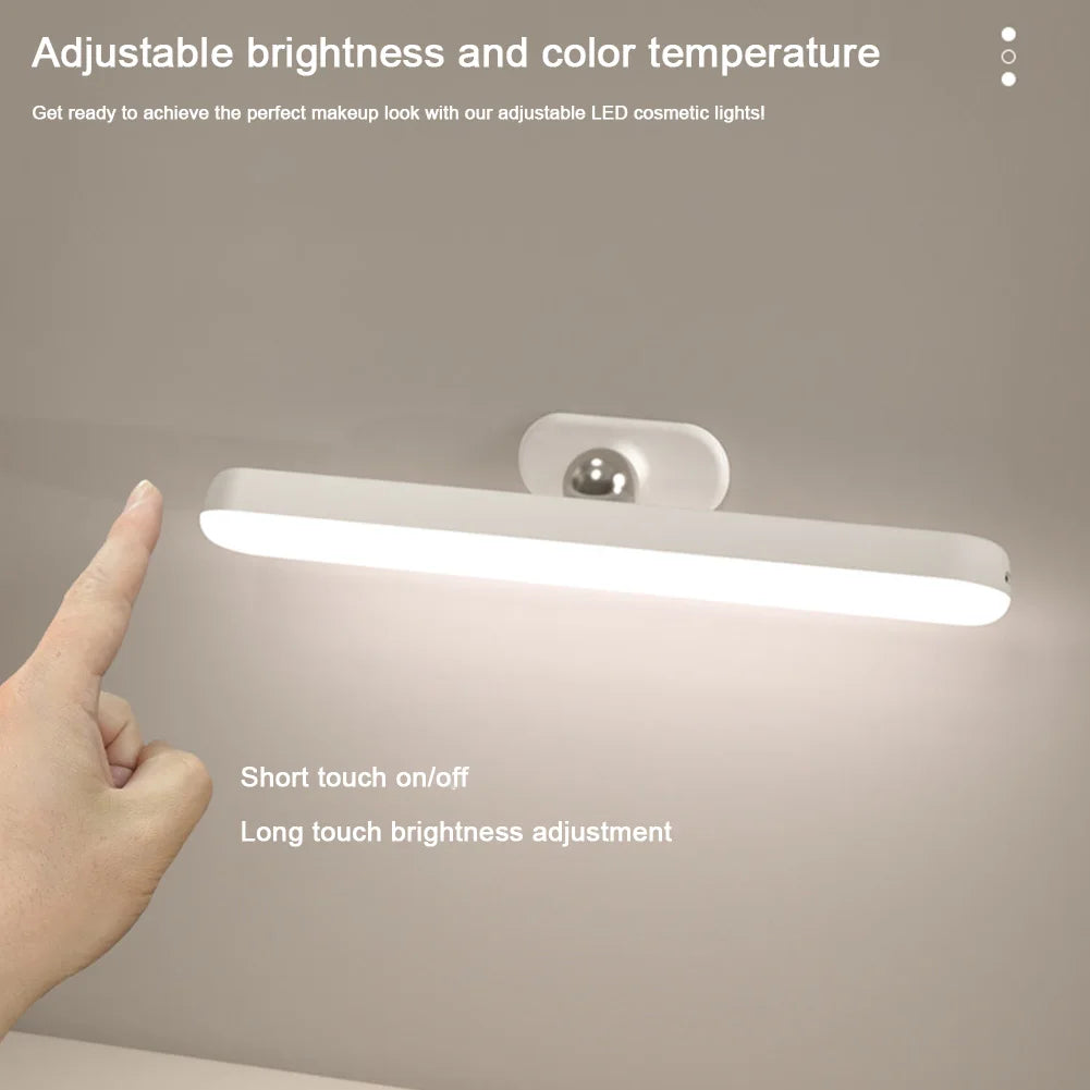 Wireless Magnetic Cabinet Lights Battery Operated LED Eye Protection Light Adjustable Color Brightness & Angle for Home Bathroom