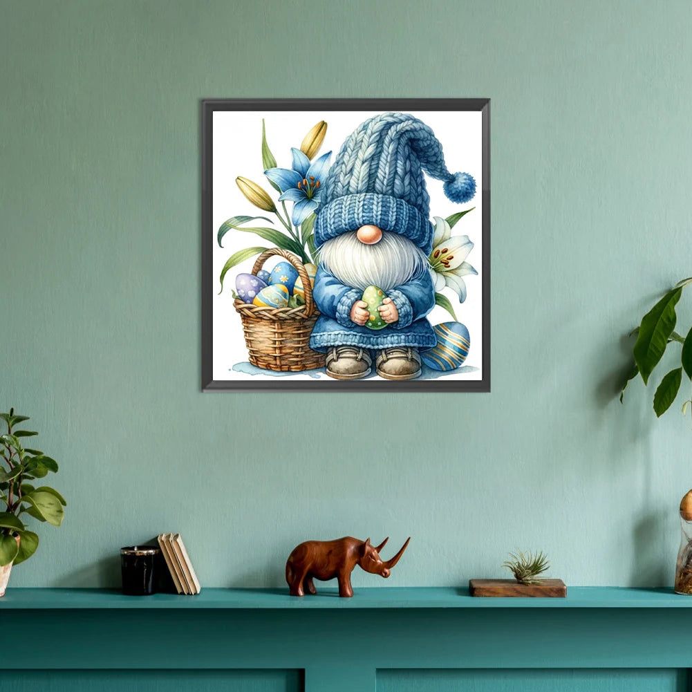 30*30CM 5D DIY Full Round Drill Diamond Painting Easter Gnome Egg Kit Home Decoration Art Craft Mosaic Painting