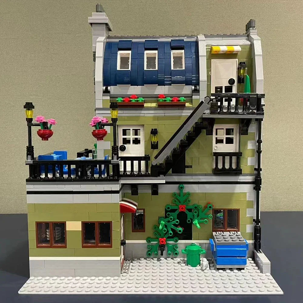Creative Expert ParisianRestaurant Street View Building Blocks Assembly Model Sets Bricks Toys Decor Gift For Kids Adults 10243