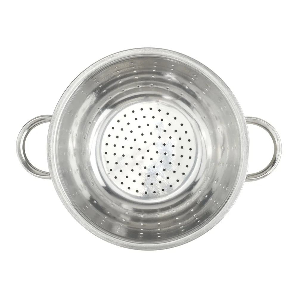 Pro StainlessSteel Colander 3qt Pasta Drain Fruits Vegetables Beans Kitchen Tool