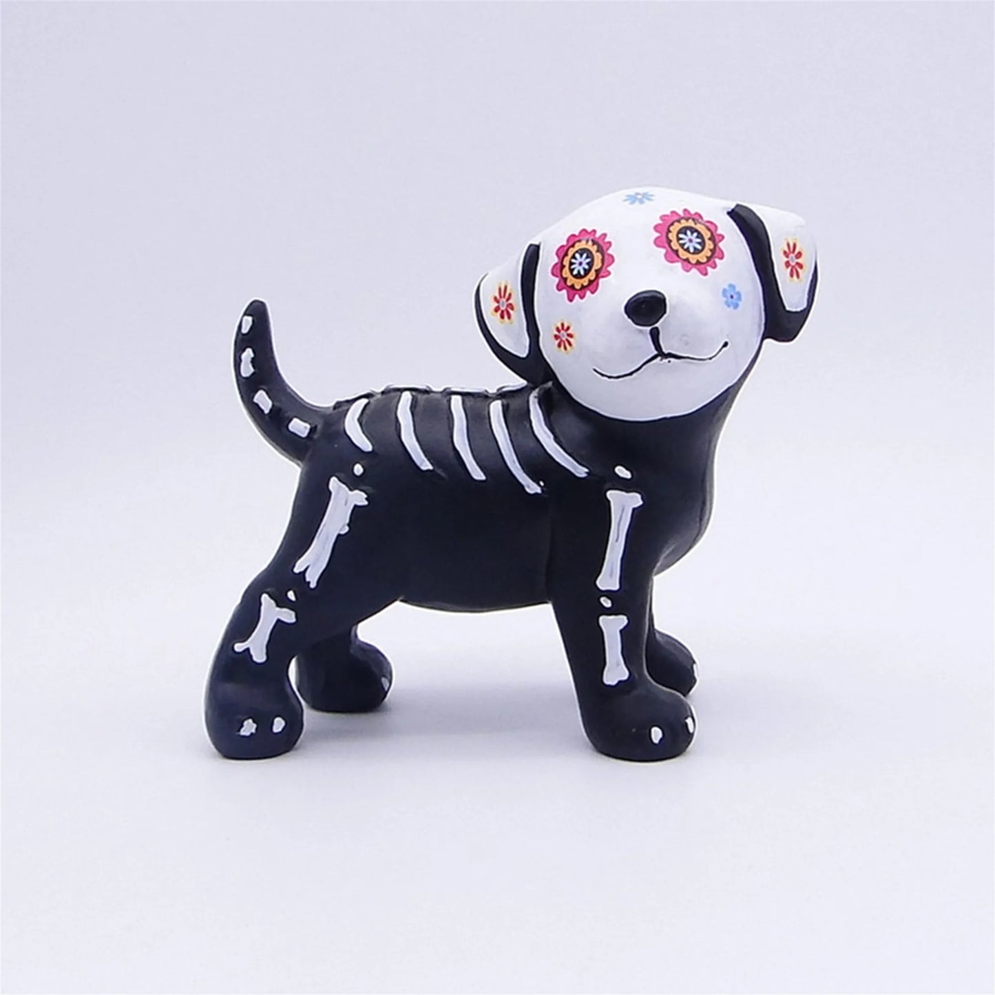 Spooky Halloween Resin Figurine Cute Dog Cat Desktop Decorative Ornaments for Home Living Room Office Decoration