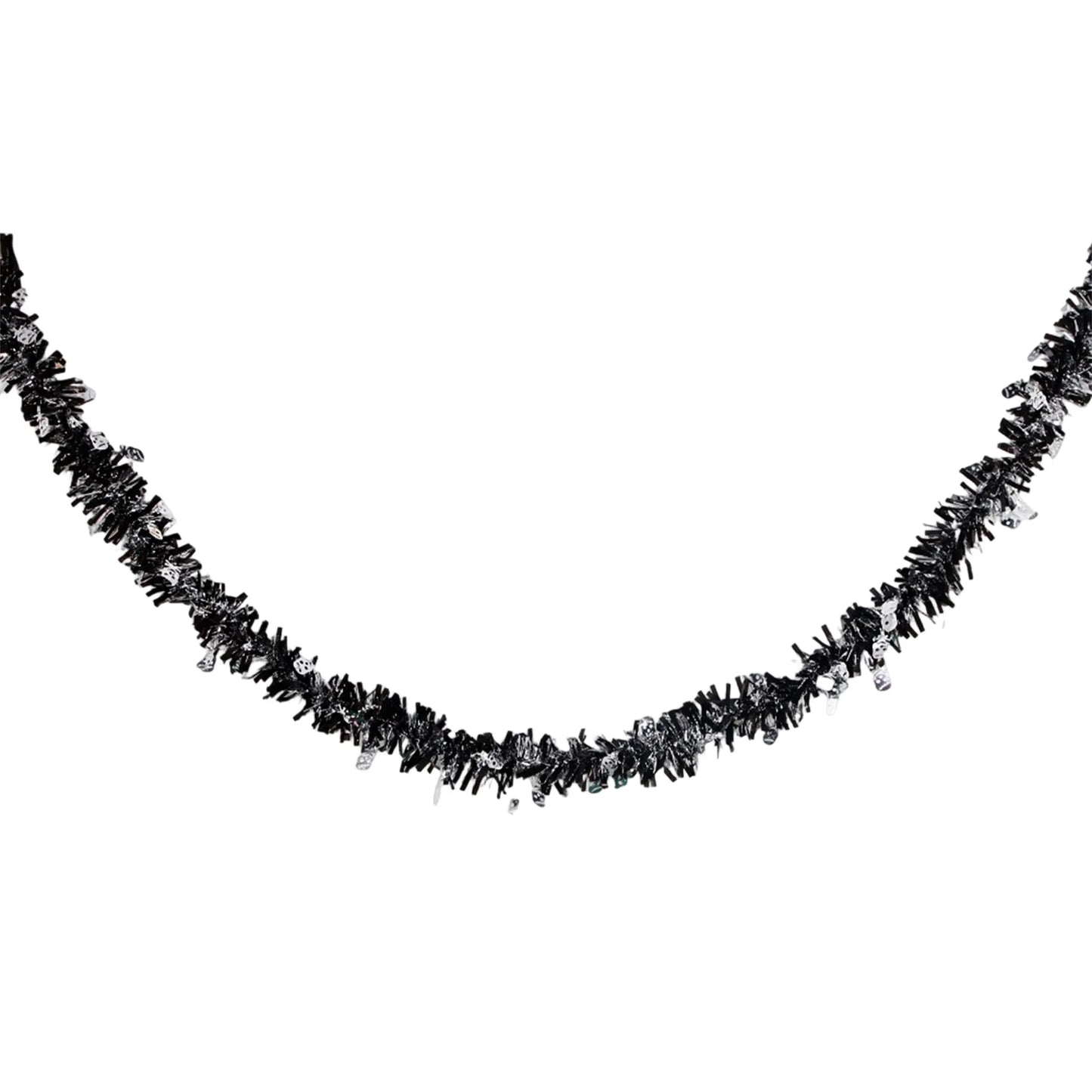 Halloween Spider Web Tinsel Garland with Ghosts Witches Spiders for Mantel Hanging Party Decorations and Wall Art