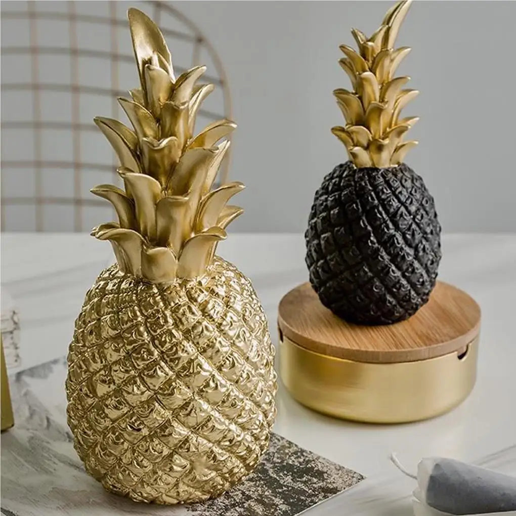 Nordic Golden Pineapple Crafts Desktop Ornament Creative Modern Minimalist Living Room Decor Wedding Gift Home Resin Crafts