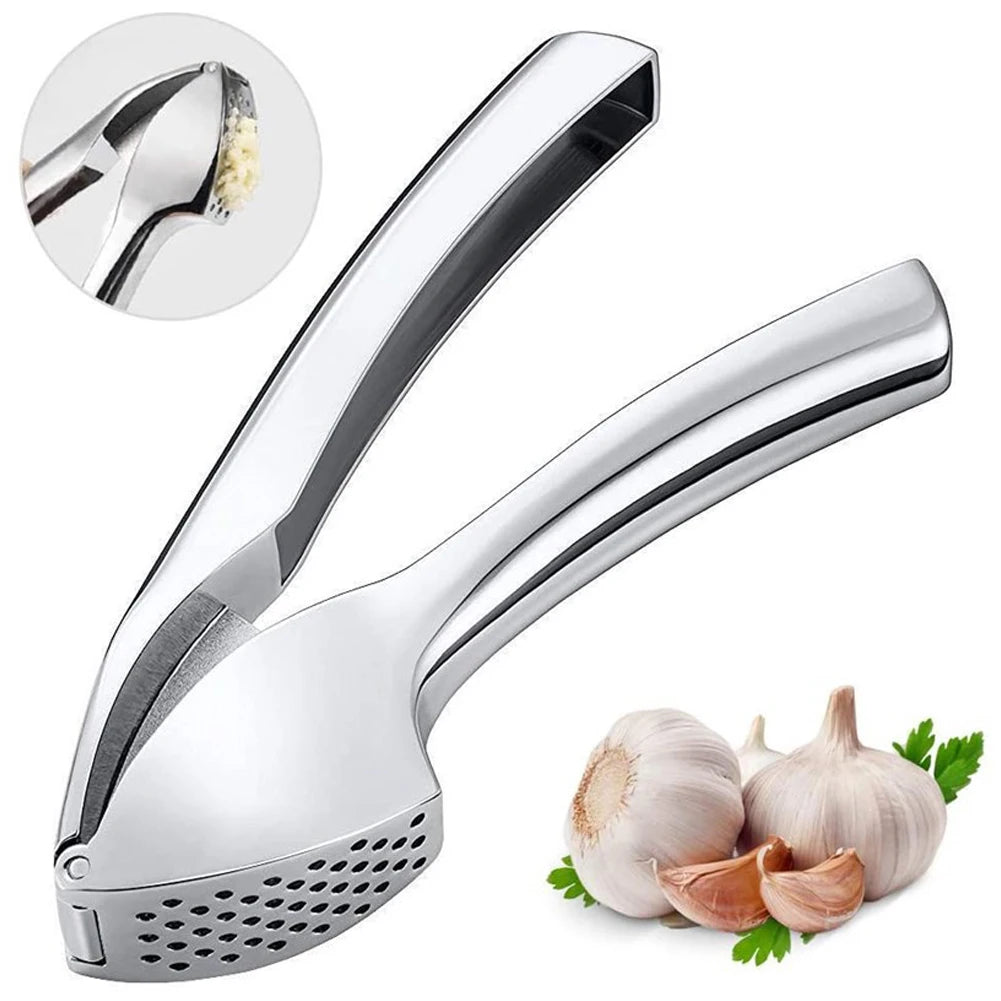 Garlic Mincer Tool Garlic Press Detachable for Easy Cleaning Super Easy To Use Garlic Presser with Easy-Squeeze Ergonomic Handle