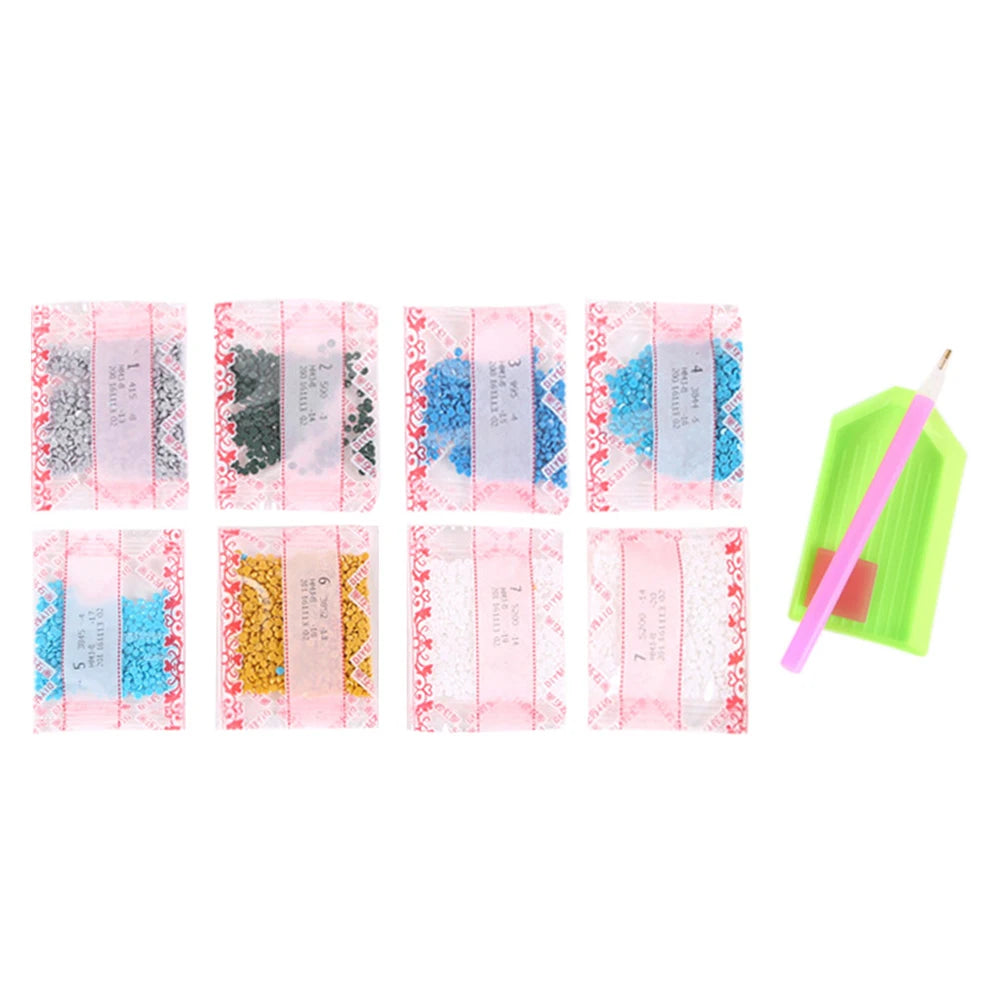 5D DIY Partial Special Shaped Drill Diamond Painting Kit Girl Decoration 30x30cm