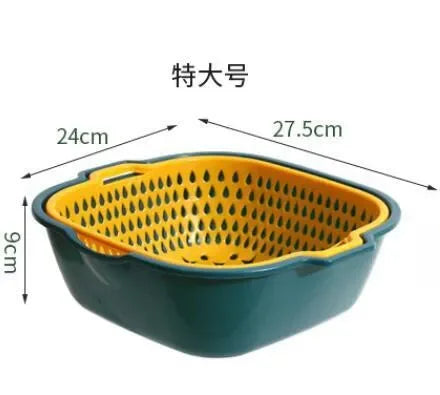 Reusable Kitchen Sink Vegetable drainer Fruit basket For fruit washing Plastic basin vegetable washing basin drain basket Basin