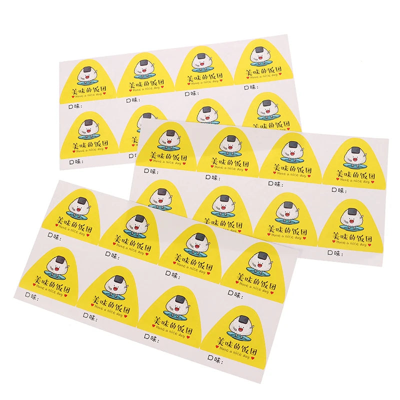 80Pcs Triangle Rice Ball Packing Bag Stickers Nori Seaweed Onigiri Sushi Bag Stickers Sushi Making Mold Tools Bento Accessories