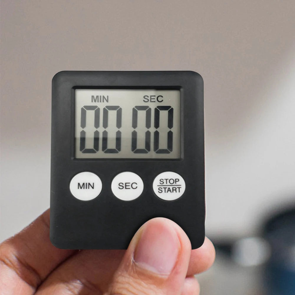 10-1PC Mini Electronic Timer Stopwatch LCD Display for Sports Exercise Baking Cooking Digital Timer Multi-Function Kitchen Timer