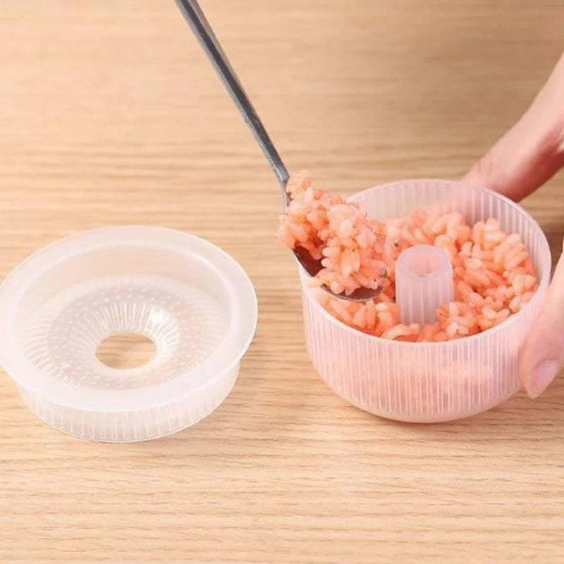 2PCS Creative Sushi Donut Shape Maker Rice Ball Mold Home Non-Stick Rice Mold