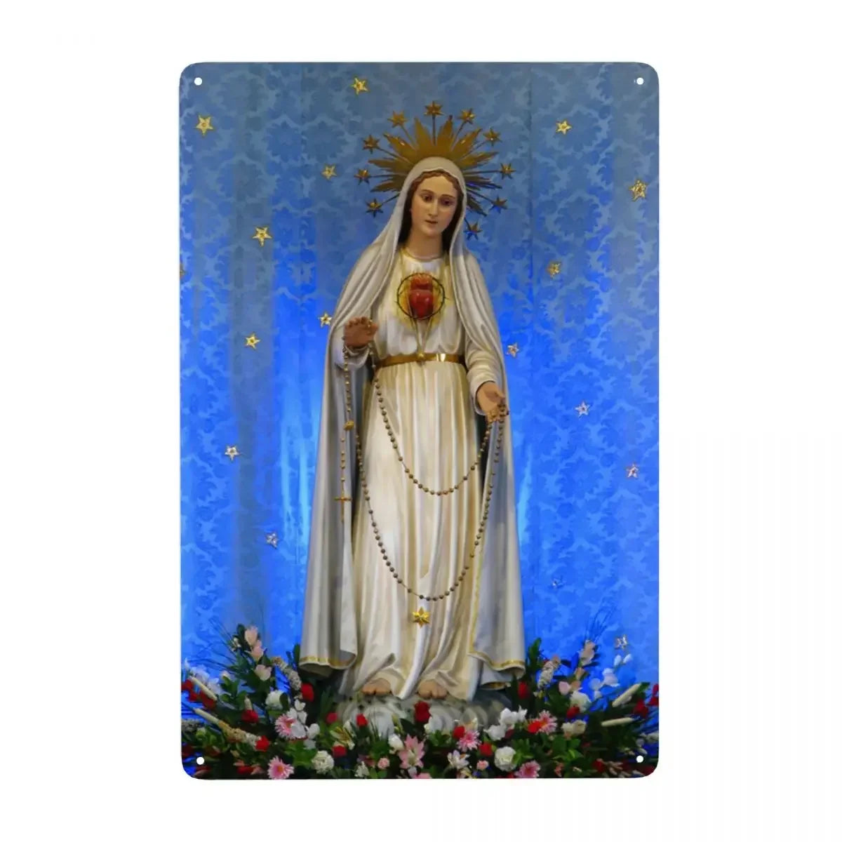 Retro Virgin Mary Of Guadalupe Metal Tin Sign - Custom Mexico Catholic Saint Plaque, Pub Cafe Yard Home Decor