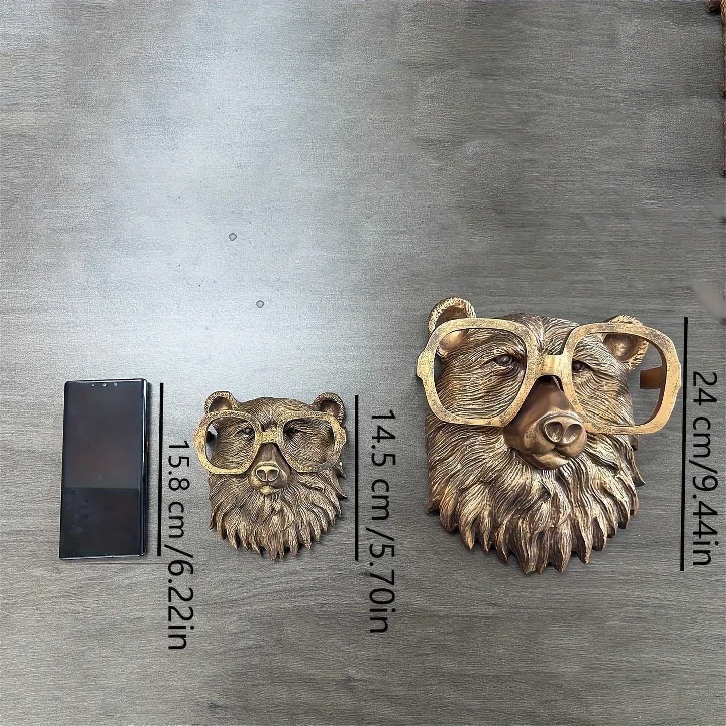 Large/small Sizes Decor Wall Art Decor Deer Head Wall Hanging Home Decor Bronzed Resin Animal Hanging Sculpture Animal Head