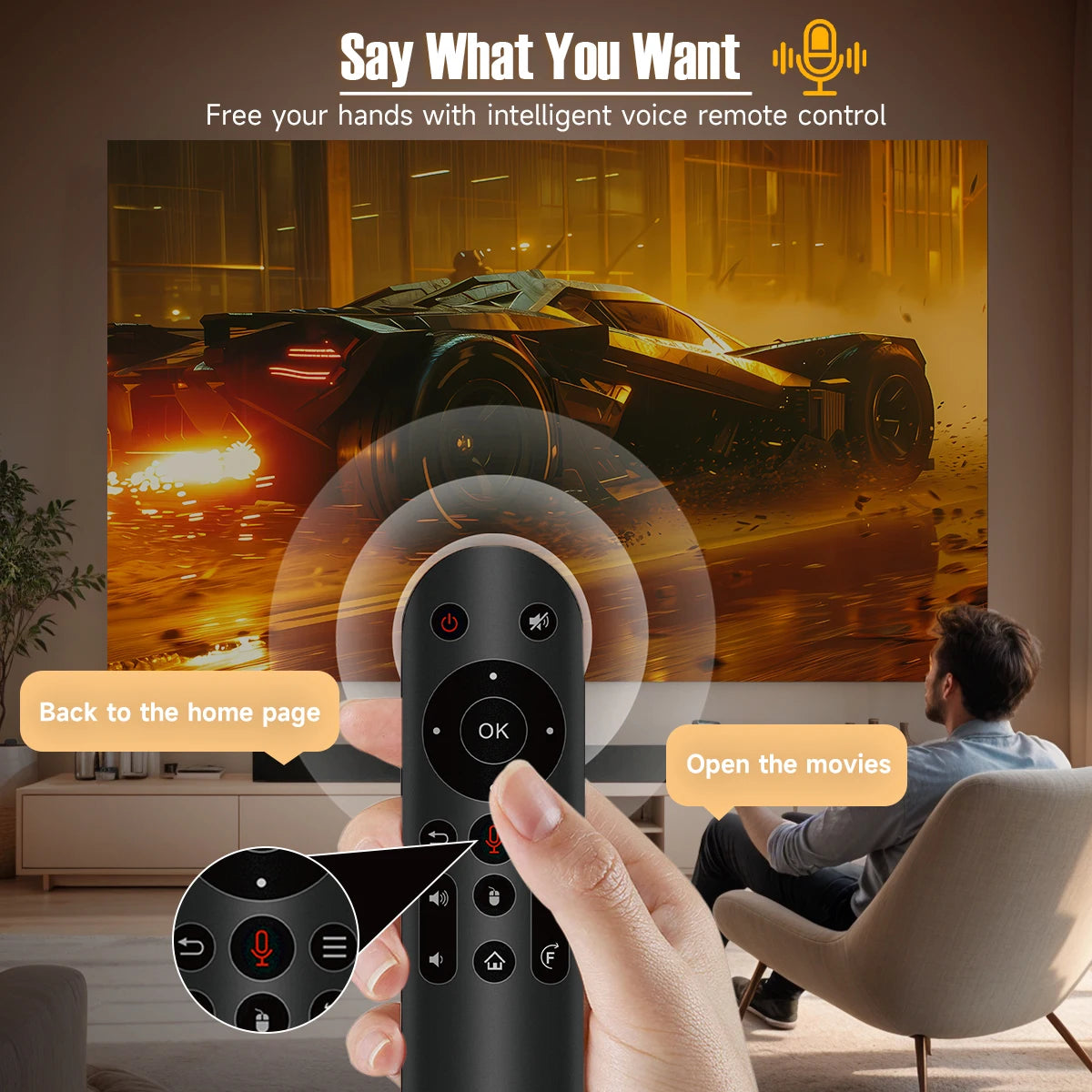 Magcubic 650ANSI L018 4K Projector Native 1080P Home Cinema Auto Focus Keystone Android 11 WiFi6 Portable Projector for Outdoor