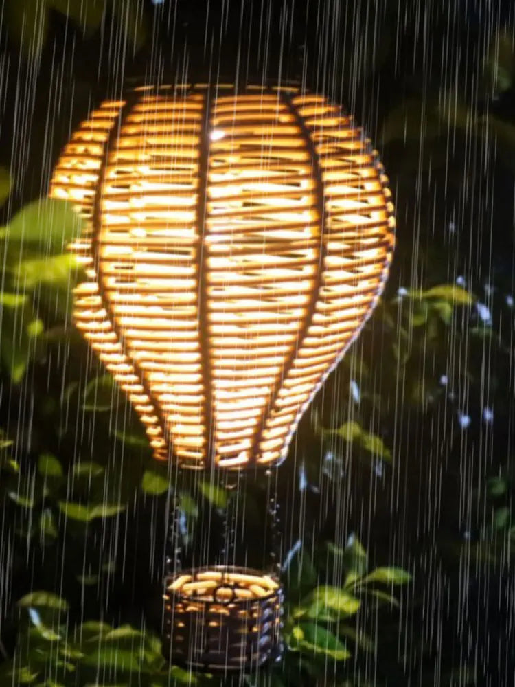 Solar Hot Air Balloon Lantern Hanging Solar Lantern Outdoor Lights Waterproof Lanterns Garden Patio Yard Party Decor