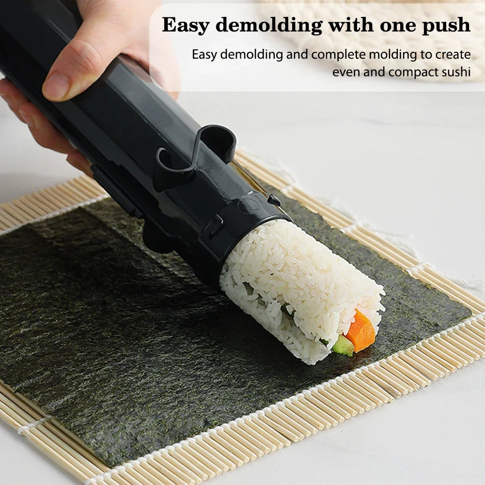 Sushi Roller Mold Cylindrical Diy Sushi Making Kit Machine Kitchen Sushi Tool for Easy Sushi Cooking Rolls Beginner Sushi Kit