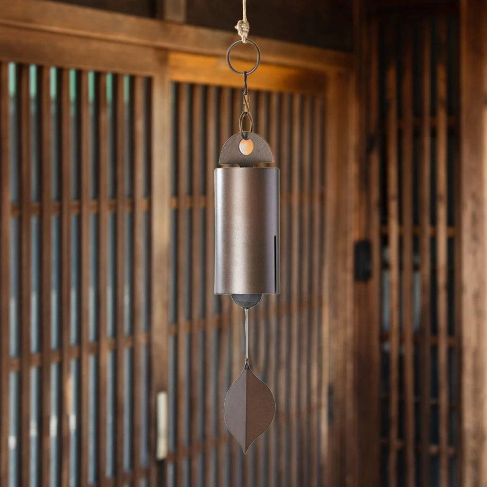 Leaves Wind Chimes Retro Style Serenity Bell Wind Chimes Deep Resonance Metal Deep Tone for Patio Yard Porch Garden Decor
