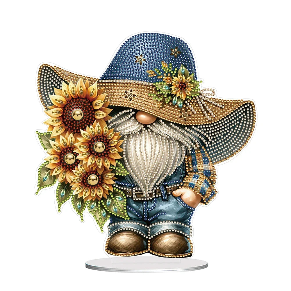 Special Shape Table Top Diamond Painting Ornament Kits Cute Gnome Diamond Painting Desktop Decorations Bedroom Table Decoration