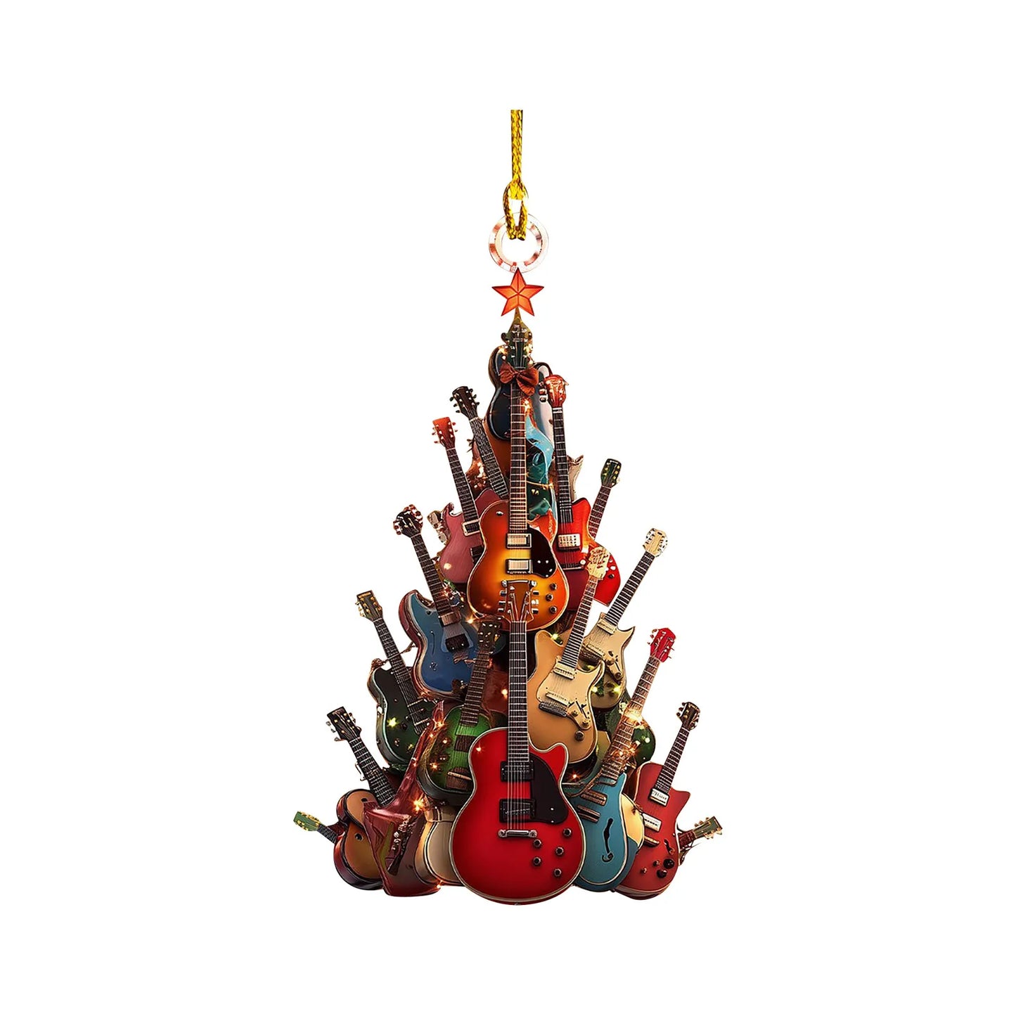 2d Acrylic Guitar Christmas Tree Decoration Home Decoration Christmas Decoration Navidad Decoraciones Para El Hogar 2025