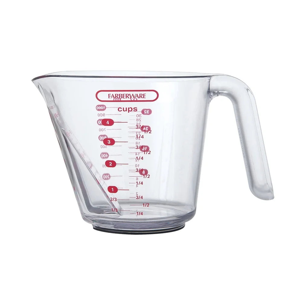 Professional Set of 2 Nesting Measuring Cups Easy Read Design Dishwasher Safe Space Saving Versatile Liquid Measuring Kitchen