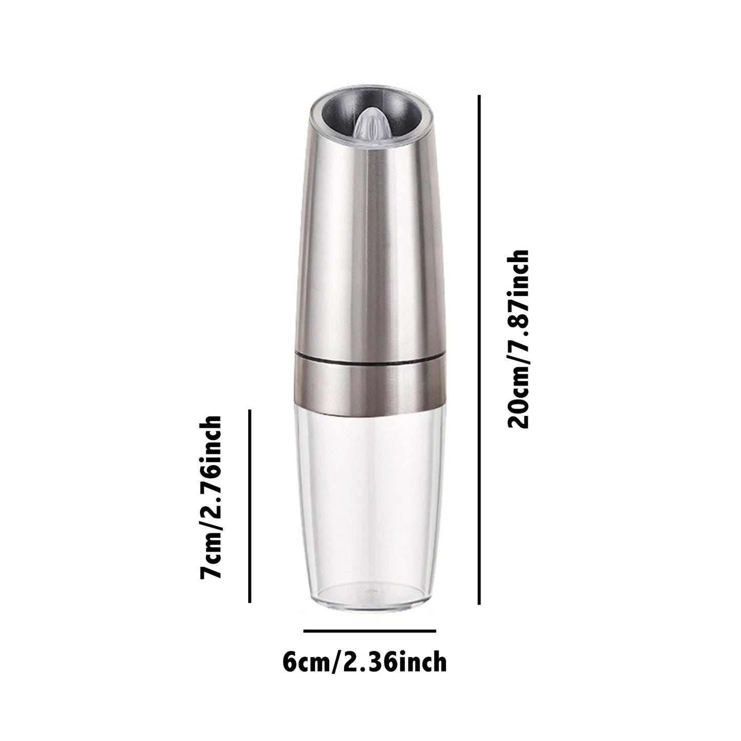 1pc/2pcs, Gravity Electric Salt And Pepper Grinder - Salt & Pepper Mill Sets With LED Light, One Hand Automatic Operation, Adjus
