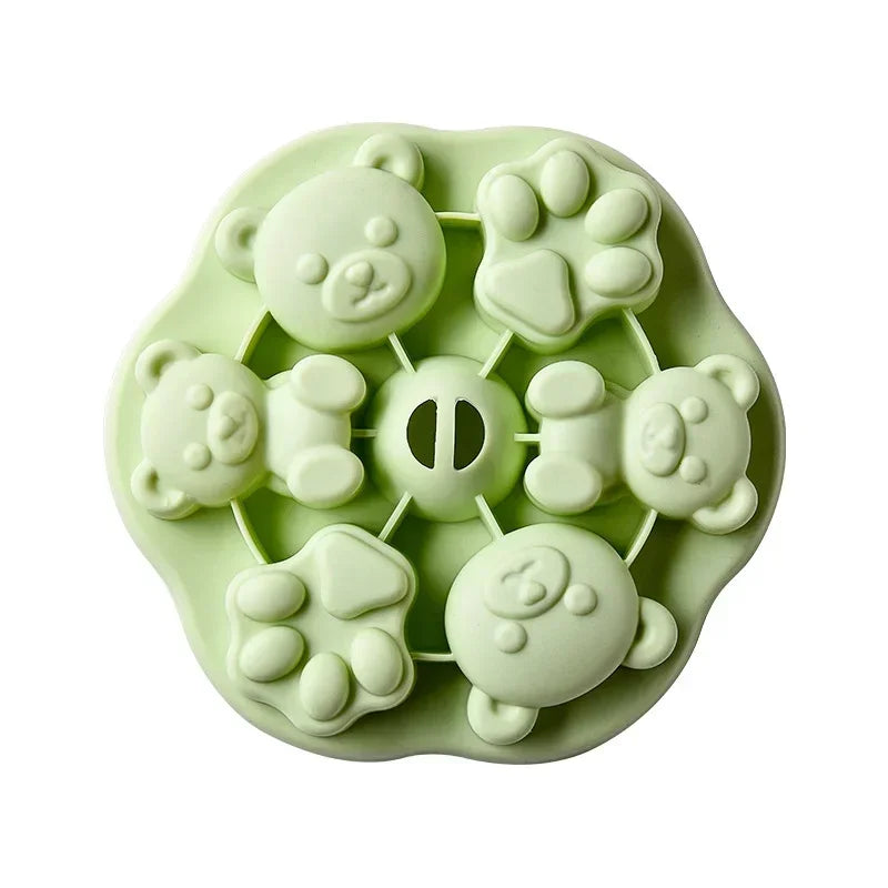 Silicone Cake Mold Steamed Pastry Mold Cartoon Chocolate Mold Baby Auxiliary Food Tools With Lid Cake Decoration Resin