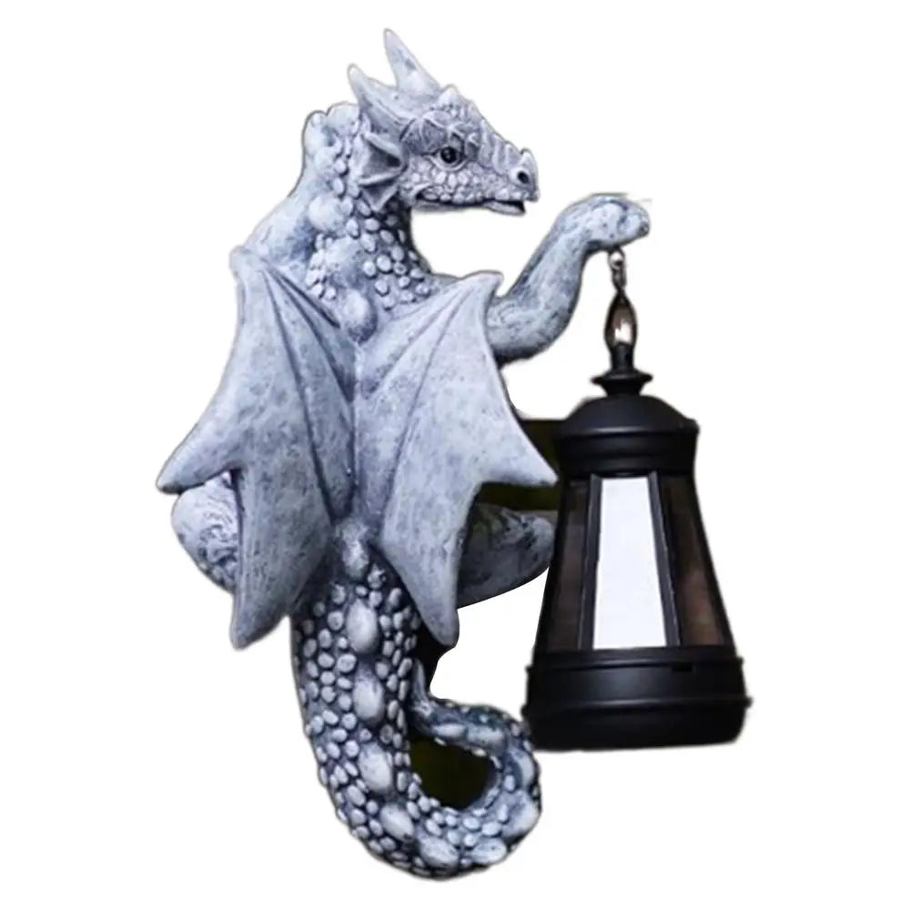 Garden Dragon Decor Solar Lights Solar-Powered Dragon Sculpture For Garden Solar Garden Statue Dragon Figurine For Hallway