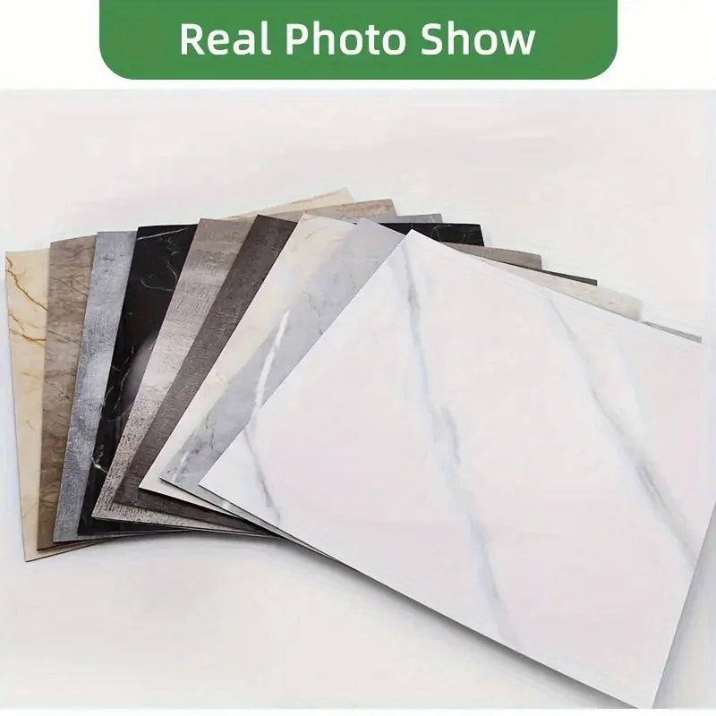 30PCS Peel - off Thickened Floor Stickers: Imitation Marble for Furniture Decoration