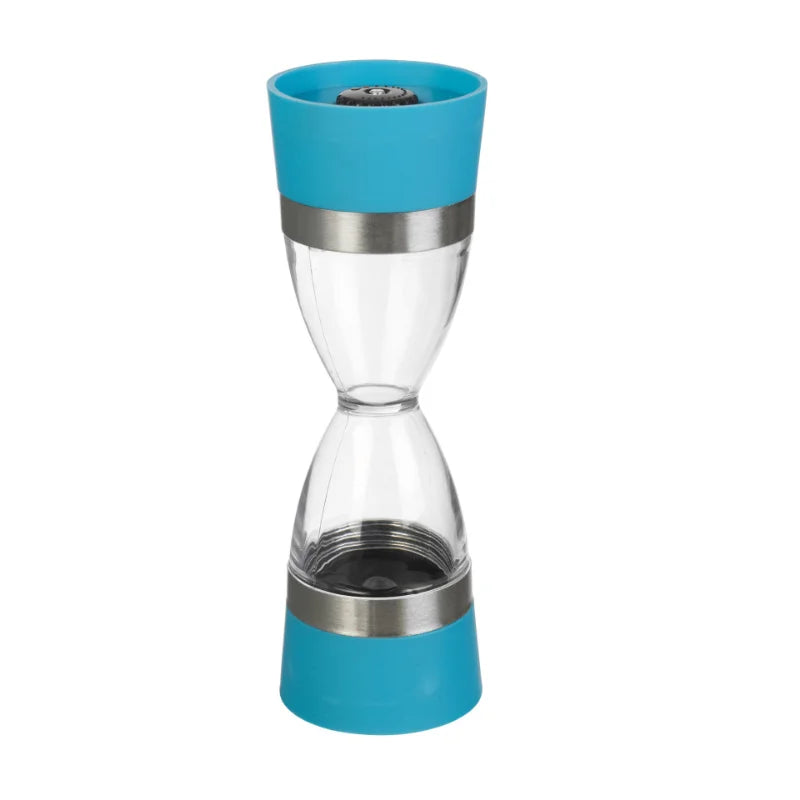 Manually 2 in 1 Hourglass Shape Dual Salt Pepper Mill Spice Grinder Pepper Shaker for Kitchen Cooking Tools Easy to Clean CA