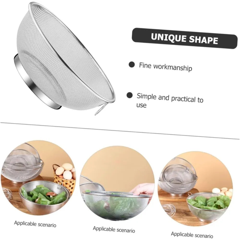 Stainless Steel Strainer Basket Versatile Kitchen Drainer for Fruits and Vegetables Material for Easy Washing and Rinsing for C