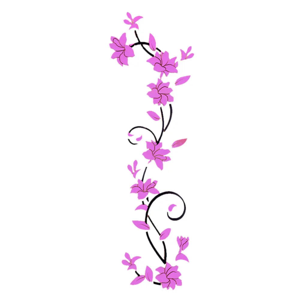 Rose Flower Acrylic 3D Acrylic Crystal Wall Stickers for Porch Corridor TV Background Wall Flower Decor Living Room Wall Sticher