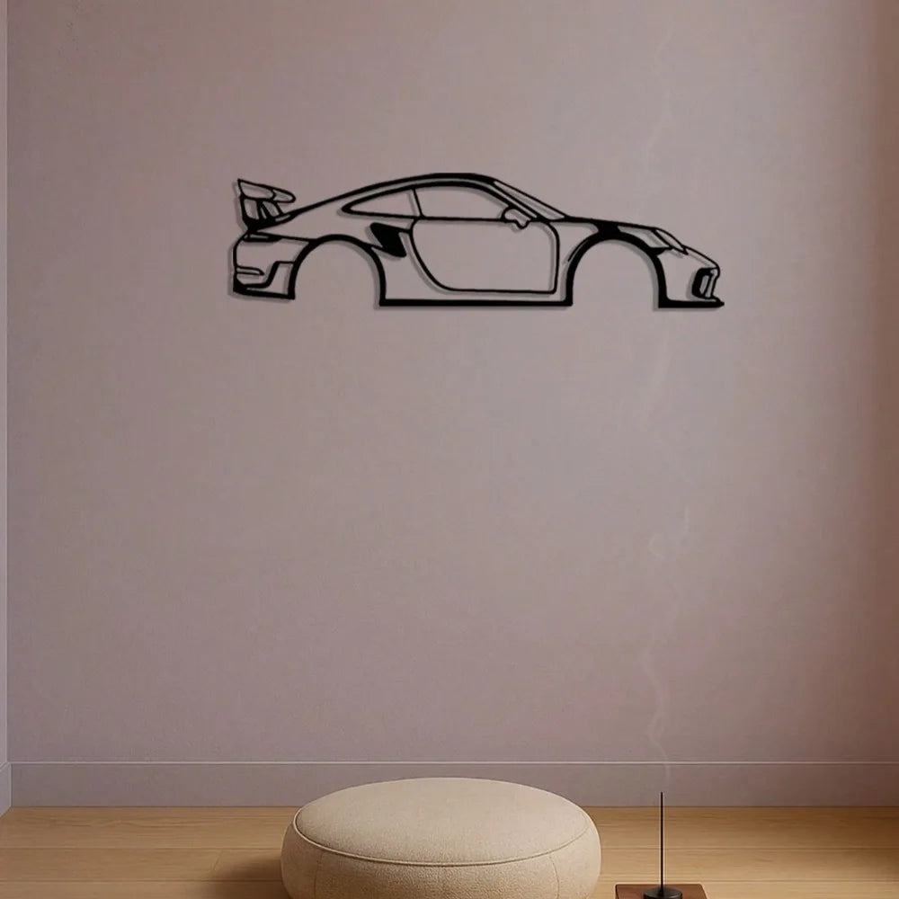 Black Metal Wall Art - Modern Geometric Wall Decor For Bedroom,Living Room, Nursery & Kids Room - Minimalist Aesthetic Room Deco