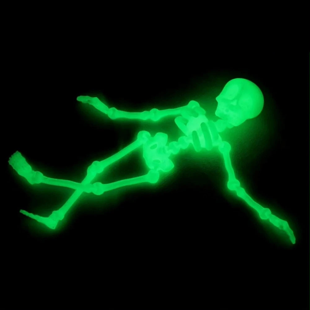 2/5PCS 3D Printed Skeleton Fridge Magnets with Movable Joints Cute Skull Fridge Magnets Home Kitchen Halloween Funny Decoration