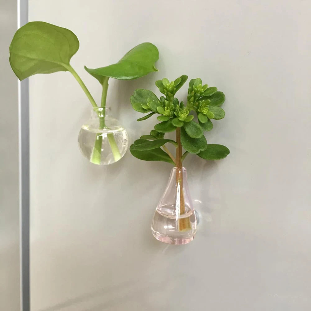 8/6/5Pcs Cute Refrigerator Magnets Ceramic Vase 3D Fridge Stickers Kitchen Office Refrigerator Decoration Kitchen Decoration