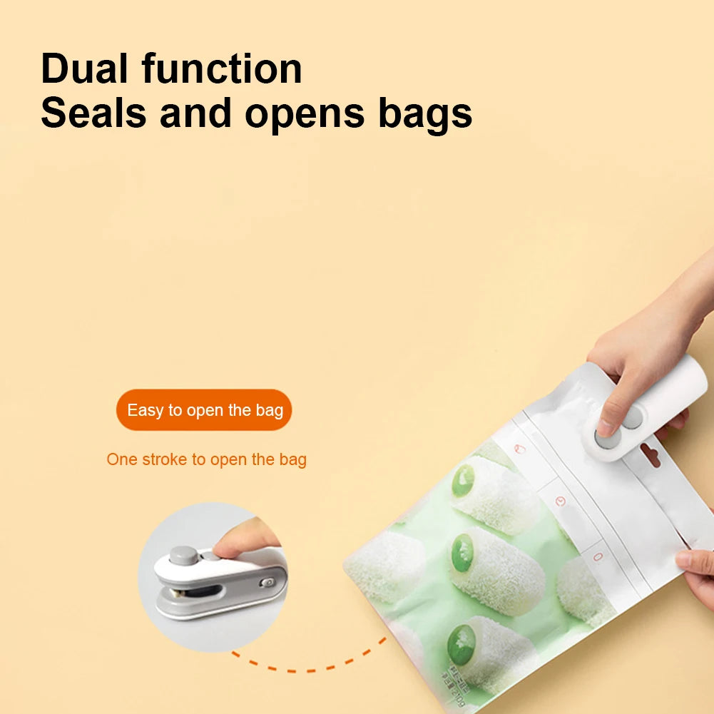 Mini Heat Bag Sealing Machine Rechargeable Food Sealer Clip Handheld Sealer Portable Mini Sealer Kitchen Gadget