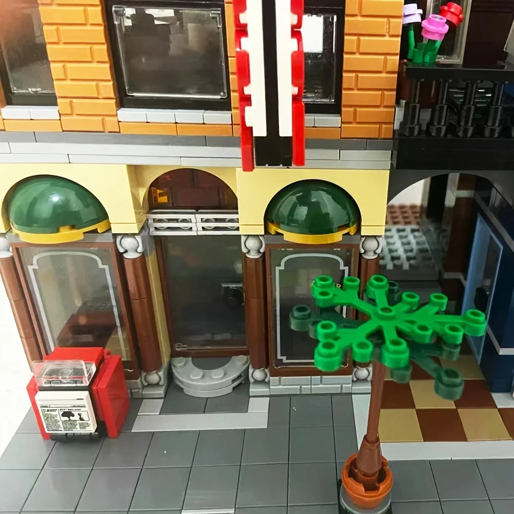 Creative Expert ParisianRestaurant Street View Building Blocks Assembly Model Sets Bricks Toys Decor Gift For Kids Adults 10243