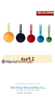 9-Piece Stackable Measuring Tools Set Cooking Baking Mixing Kitchen Utensils