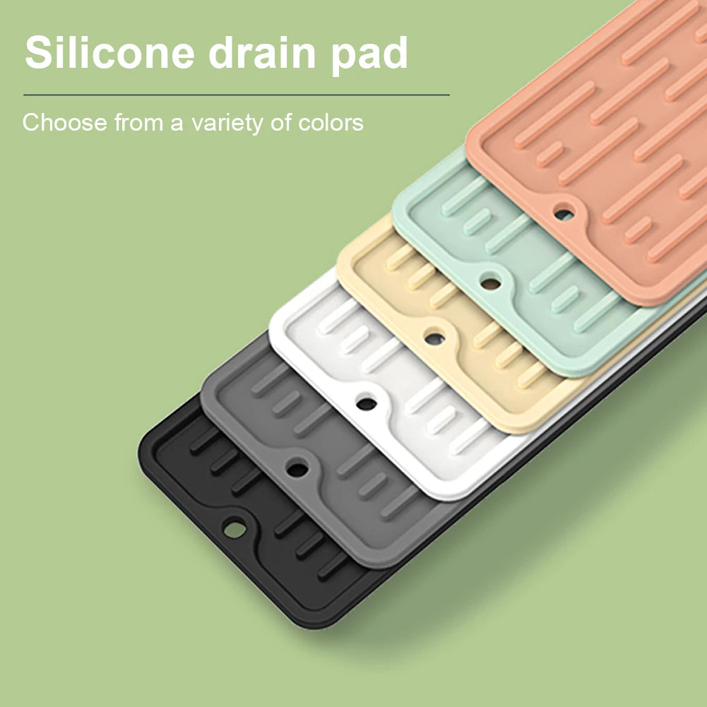 1pcHome Gadgets Silicone Faucet Mat Waterproof Cleaning Faucet Splash Catcher Mats Heat-insulation for Home Bathroon Accessories